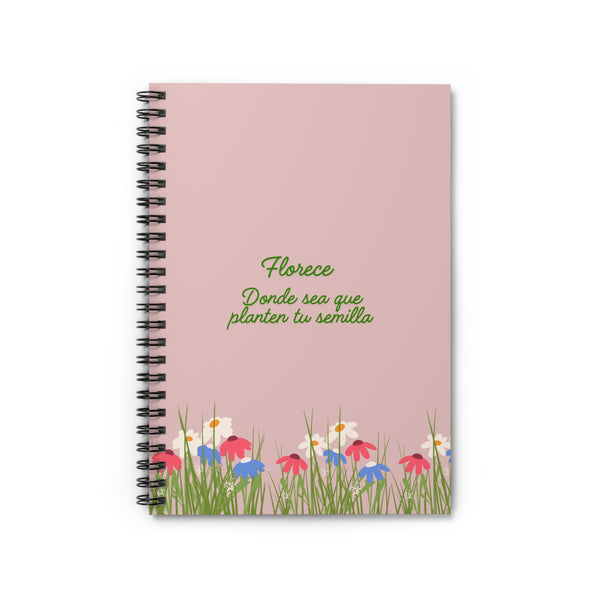 Libreta Floral Inspiracional con Espiral