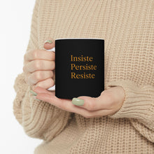 Cargar imagen en el visor de la galería, Taza Motivacional “Insiste, Persiste, Resiste” – Color Negro
